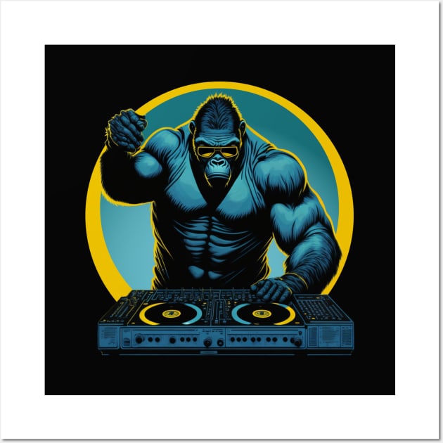 Gorilla Kong DJ Set Wall Art by Hixon House